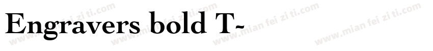 Engravers bold T字体转换